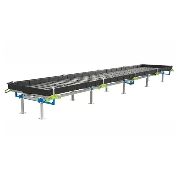 BOTANICARE SLIDE BENCH: 4FT WIDE x 15.5FT LONG x 30IN HIGH, TRILOCK
