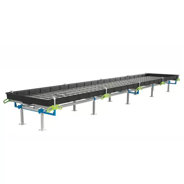 BOTANICARE SLIDE BENCH: 4FT WIDE x 19.5FT LONG x 20IN HIGH, TRILOCK