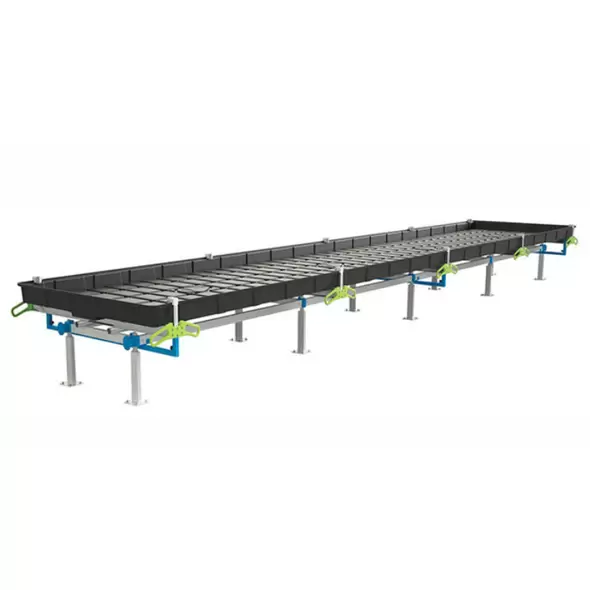 BOTANICARE SLIDE BENCH: 4FT WIDE x 20.5FT LONG x 12IN HIGH, TRILOCK