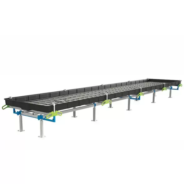 BOTANICARE SLIDE BENCH: 4FT WIDE x 32.5FT LONG x 20IN HIGH, TRILOCK