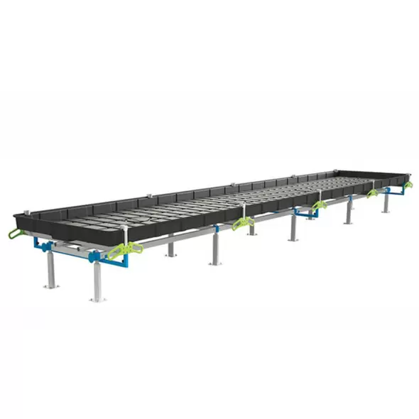 BOTANICARE SLIDE BENCH: 4FT WIDE x 12.5FT LONG x 30IN HIGH, TRILOCK