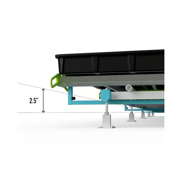 BOTANICARE SLIDE BENCH: 5FT WIDE x 22.5FT LONG x 12IN HIGH, TRILOCK