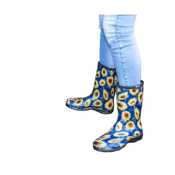 Sloggers Womens Boot w/ Trim Sunflower Blue Size 7