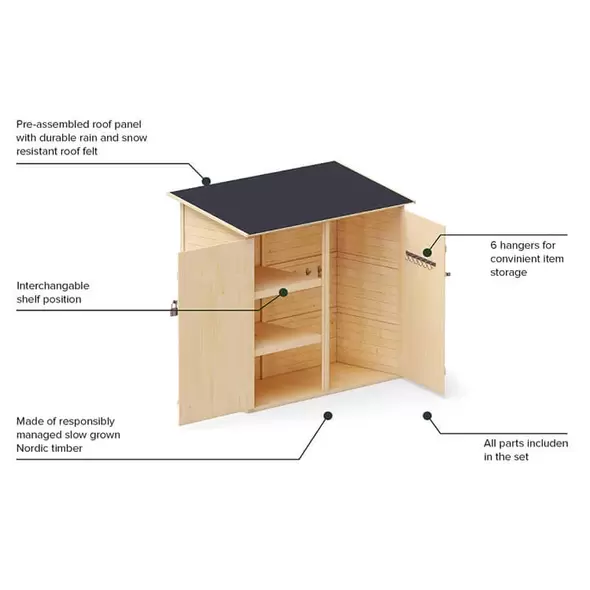 Garden Shed With Shelving System