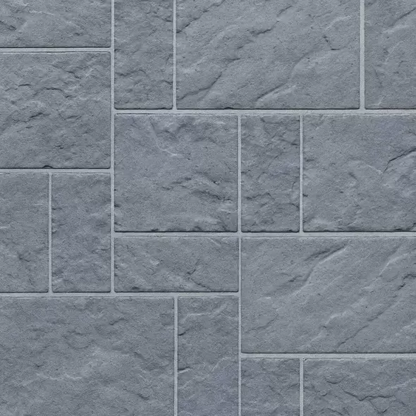 Techo Mista Random Shale Grey 116.2Sf/Pallet 11.62 Sf/Layer- Permeable Paver 3 Piece