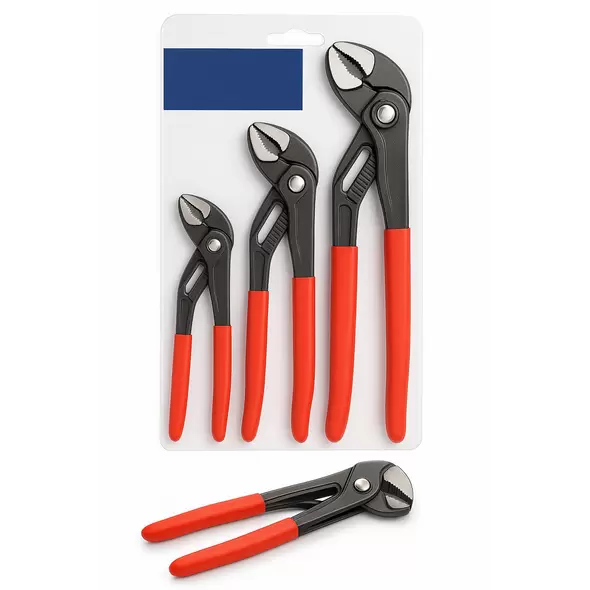 Water Pump Plier Set, 7-1/4" x 10" x 12" Chrome Vanadium Electric Steel High Tech