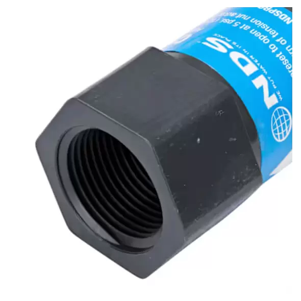 KBI PVC Adjustable Inline Spring Check Valve Sch 80 3/4" FPT x FPT | CV-0750-FF
