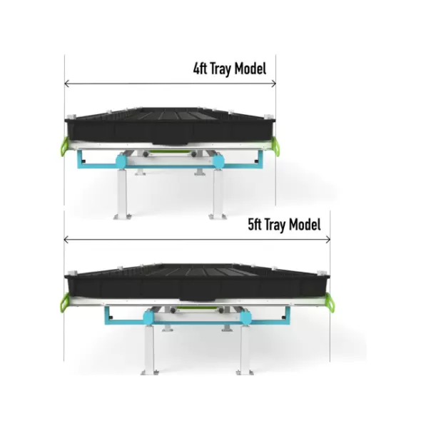 BOTANICARE SLIDE BENCH: 5FT WIDE x 70.5FT LONG x 12IN HIGH