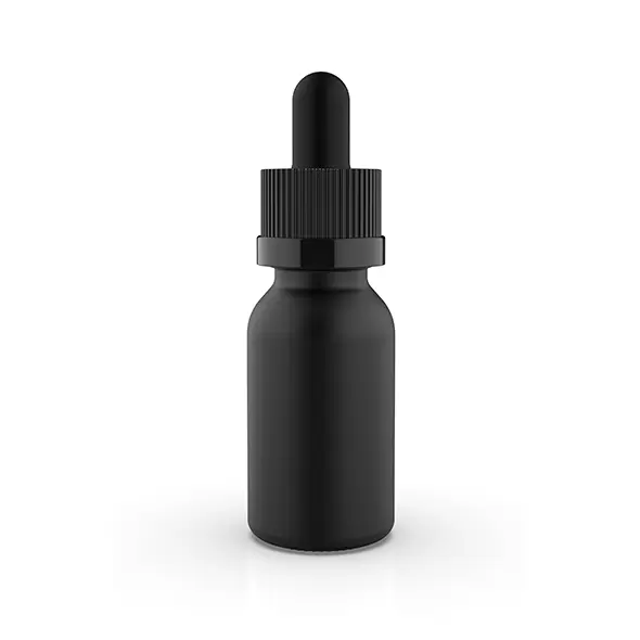 15ml Child Resistant Matte Black Tincture Bottles