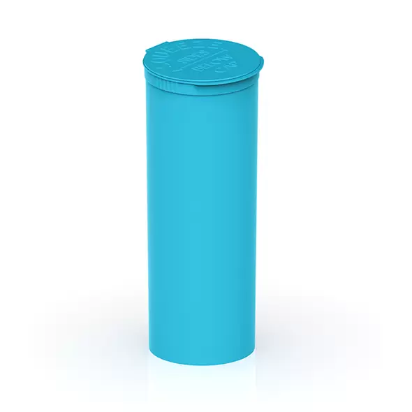 60 Dram Opaque Aqua Child Resistant Pop-Top Bottles