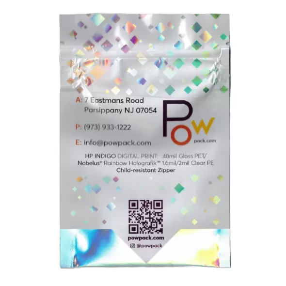 Rainbow Holografik™ Layflat Pouch with Child-Resistant Zipper