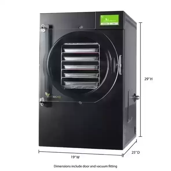 Medium Home Freeze Dryer Black 5 Tray W Mylar Starter Kit - Harvest Right