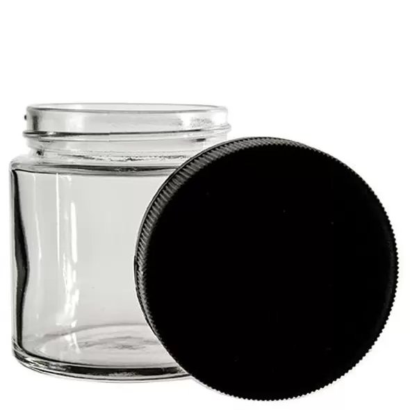 3oz Clear Glass Jar with Child Resistant Cap - 100 jars/case - SW Packaging
