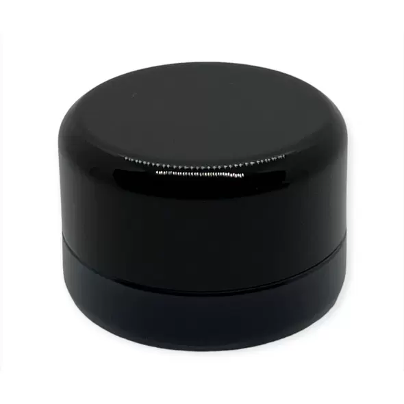 5cc Black Thick Glass Concentrate Jars with Child Resistant Lids - SW Packaging