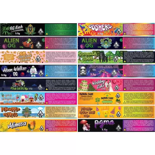 3oz Custom Jar Labels for Your Flower - 100 labels - SW Packaging