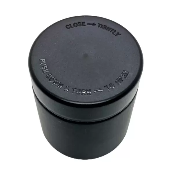3oz Black Glass Jar with Child Resistant Cap - 100 jars/case - SW Packaging