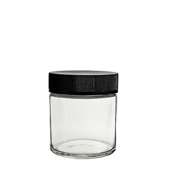 3oz Clear Glass Jar with Child Resistant Cap - 100 jars/case - SW Packaging