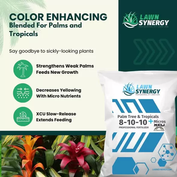 Palm Tree Fertilizer & Tropicals Mix: 8-10-10 25% Slow Plus Micros