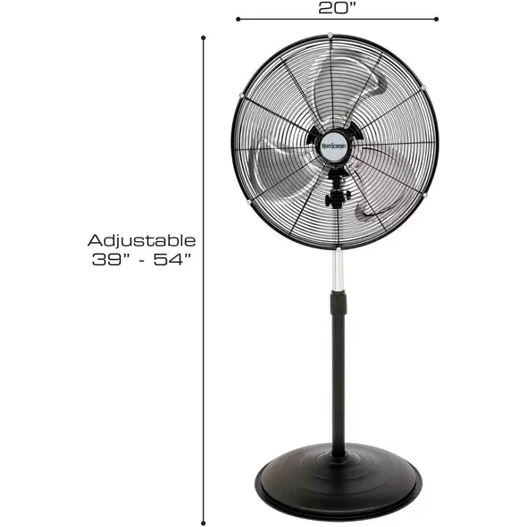 Pro High Velocity Oscillating Metal Stand Fan 20" - Hurricane®