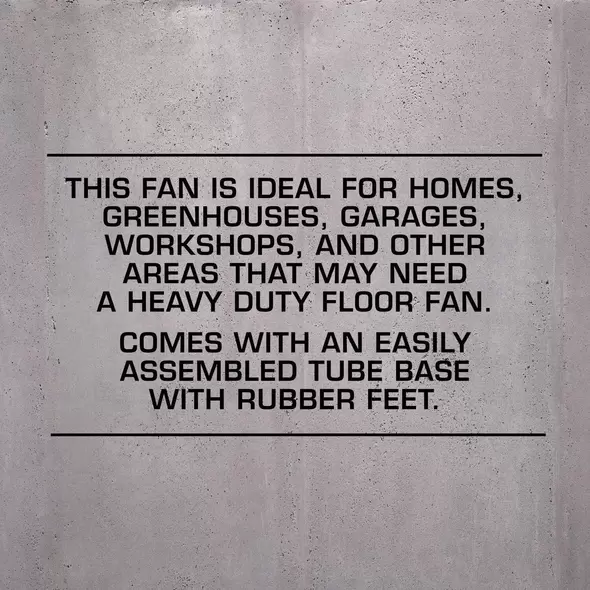 Pro High Velocity Metal Blade Floor Fan 20" - Hurricane®