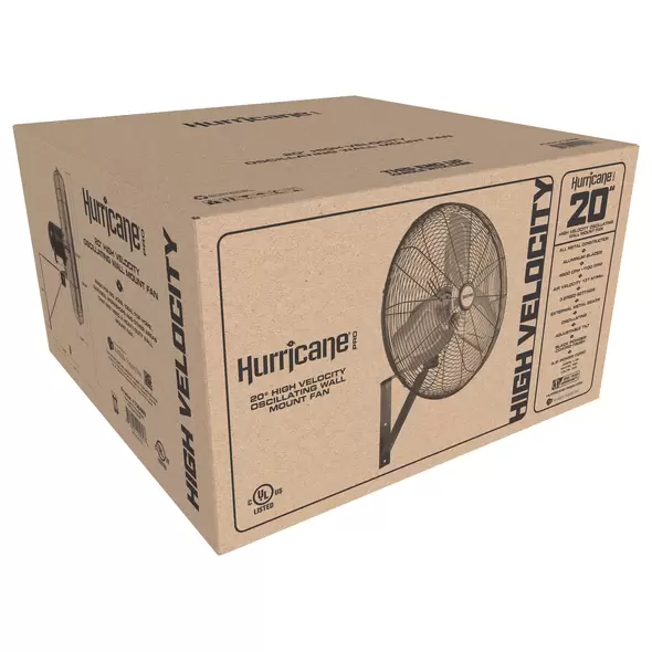 Pro Commercial Grade Oscillating Wall Mount Fan 20 -Hurricane®
