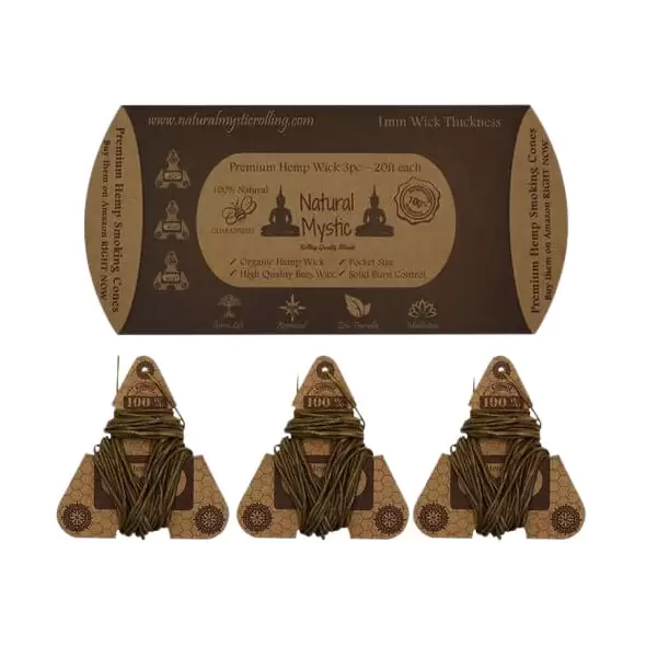 Hemp Wick Lighter Case Dispenser - Natural Mystic