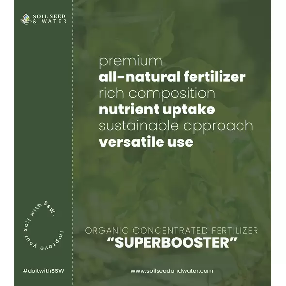 Super Booster Concentrated Organic Fertilizer 9lbs 1 CF - Soil Seed & Water