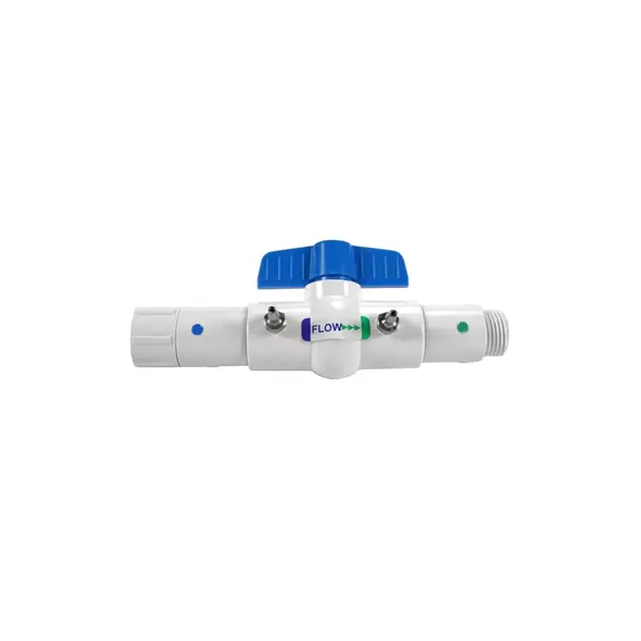 Hose Connector with Ball Valve - (For low flow applications)