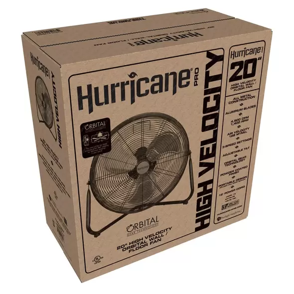 Pro Heavy Duty Orbital Floor Fan 20" - Hurricane®