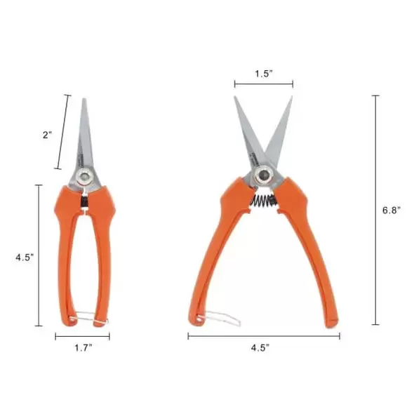 Euro Style Harvest Shear - Curved Stainless Steel Blade