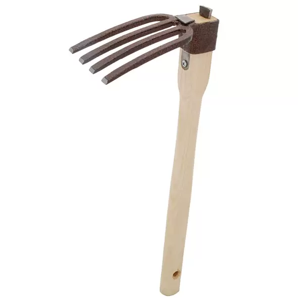 Steel 4-Prong Cultivator W/15-Inch Ash Handle