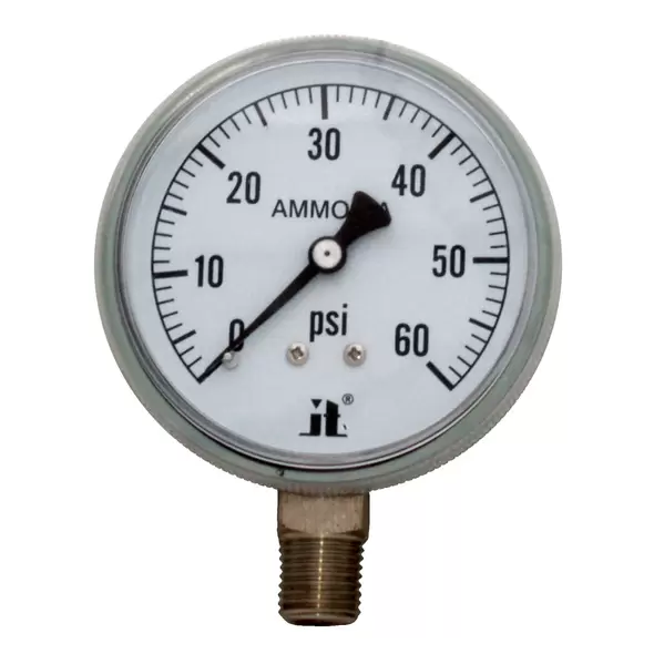 Ammonia Gas Pressure Gauge - 60 PSI