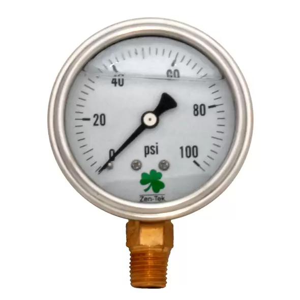 Glycerin Liquid Filled Pressure Gauge - 100 PSI