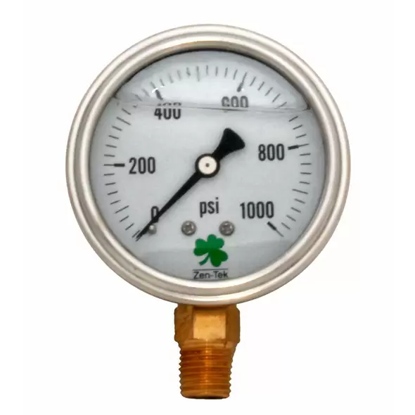 Glycerin Liquid Filled Pressure Gauge - 1000 PSI