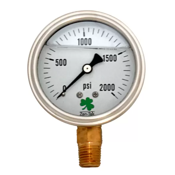 Glycerin Liquid Filled Pressure Gauge - 2000 PSI