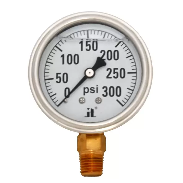 Glycerin Liquid Filled Pressure Gauge - 300 PSI