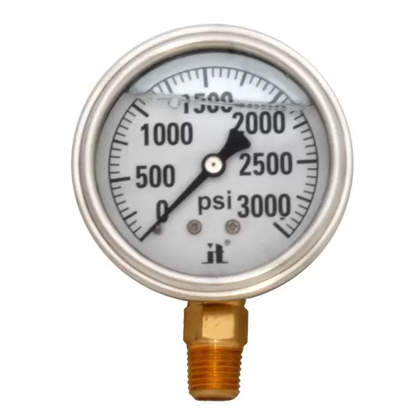 Glycerin Liquid Filled Pressure Gauge - 3000 PSI