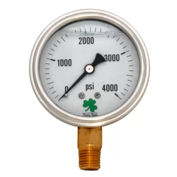 Glycerin Liquid Filled Pressure Gauge - 4000 PSI