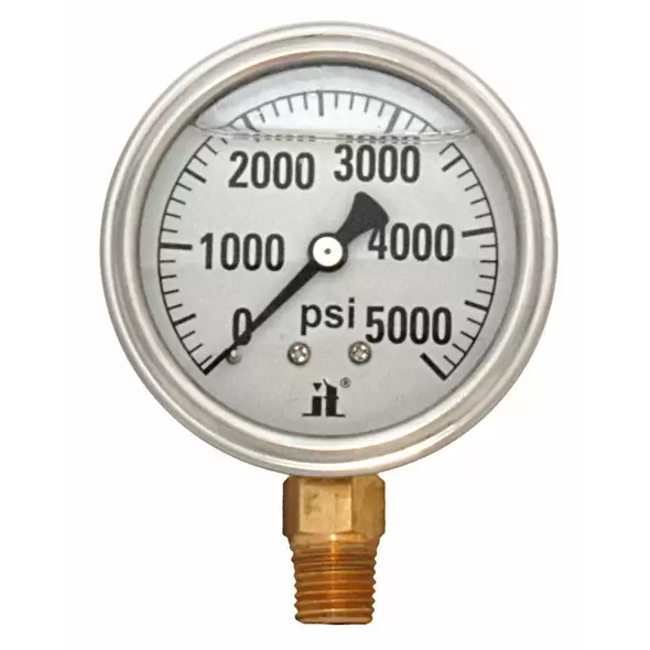 Glycerin Liquid Filled Pressure Gauge - 5000 PSI