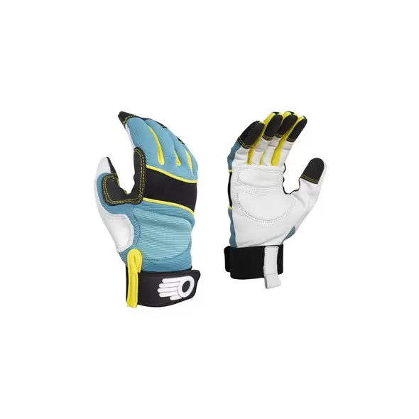 BGC Womens Performance Glove Small Blue/Teal/White/Yellow