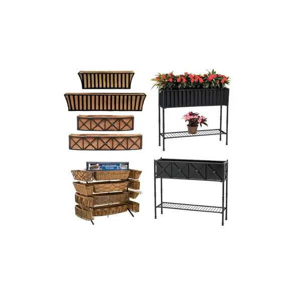 Deer Park 19pc Solera & Rose Planter Box With Display Black