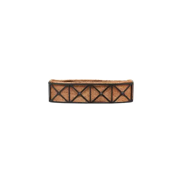 Deer Park Small Rosette Window Box With Coco Liner Black