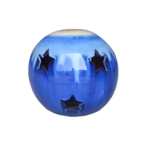 MCarr 10" Sphere W/Stars Light Cream Light Blue