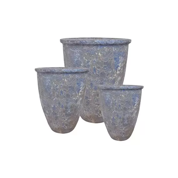 MCarr 6pc Large Rim Planter Pallet Full Volcanic Blue