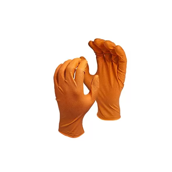 Watson Gloves 25pr Green Monkey Large Heavyweight Orange Biodegradable Nitrile Powder Free