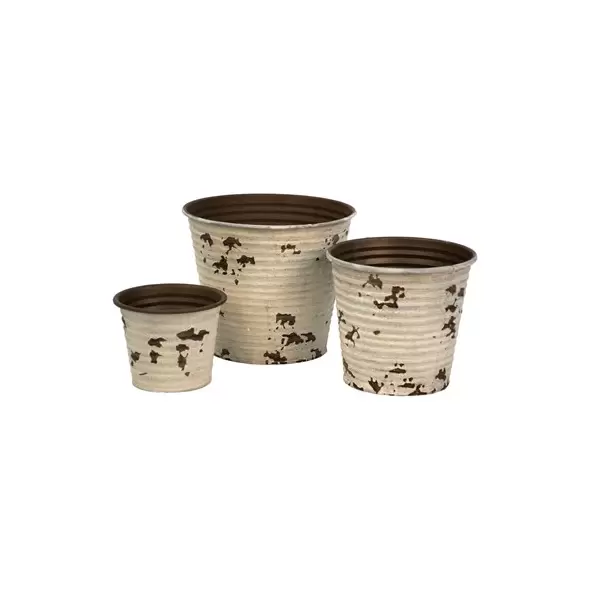 WSP Tub Round Set Of 3 Distressed White