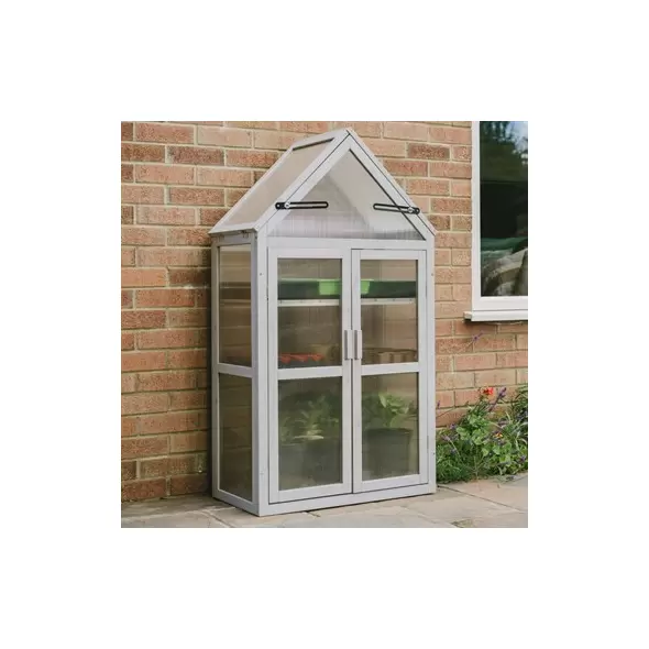 WSP Wooden Growhouse Dove Grey 52"Hx28"Wx16"D