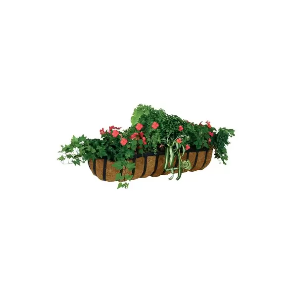 WSP 36" Forge Trough Planter With Coco Liner