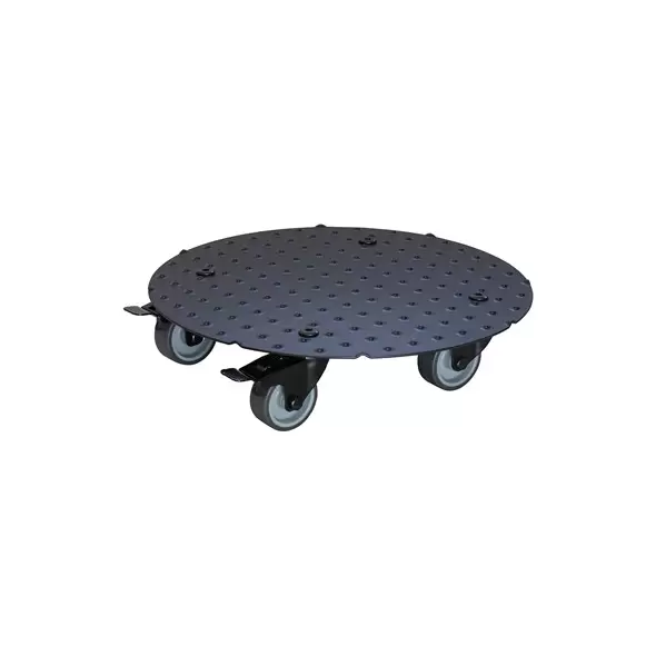 TDI Medium Round Aluminum Plant Caddy Black