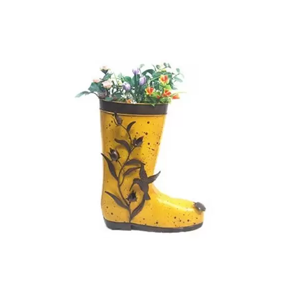 DDI Rainboot Planter Yellow